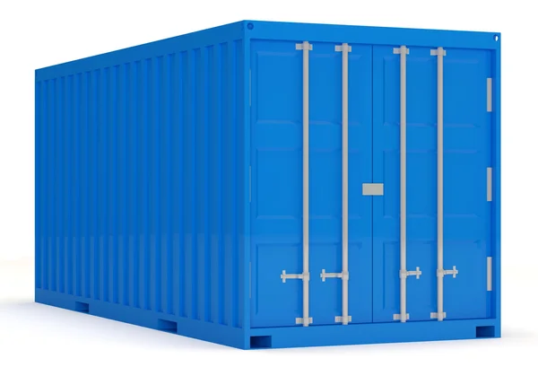 Cargo container geïsoleerd op witte achtergrond — Stockfoto