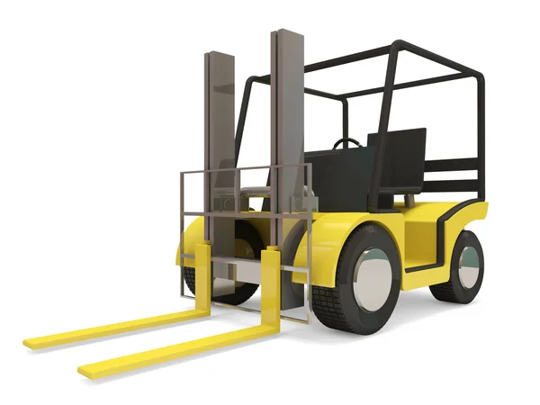 Industrial Forklift on white background — Stock Photo, Image
