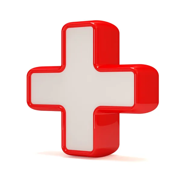 Медицинский крест на белом фоне — стоковое фото