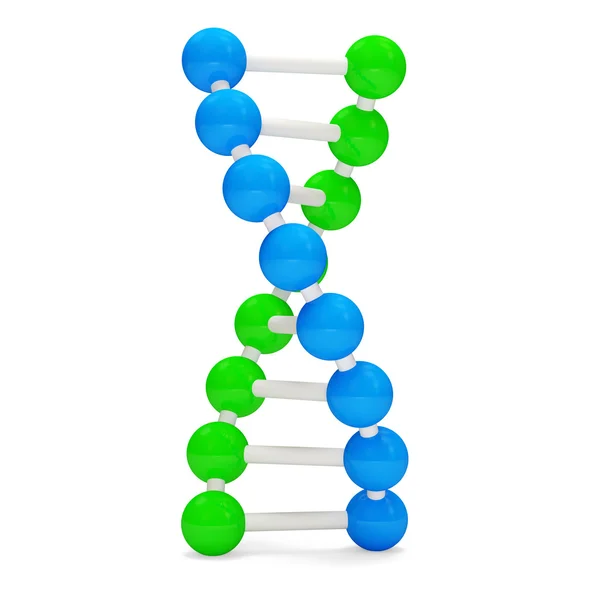 3D ДНК ізольовано на білому тлі — стокове фото