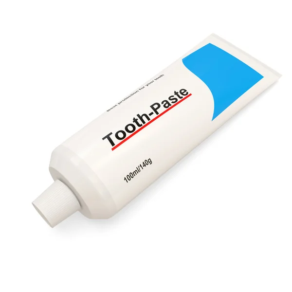 Tooth Paste Tube on white background — Stock Photo, Image