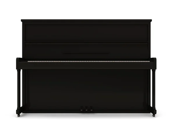 Black Classic Piano isolated on white background — Stock Photo, Image