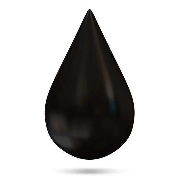 Gota de óleo no fundo branco (Black Gold Concept ) — Fotografia de Stock