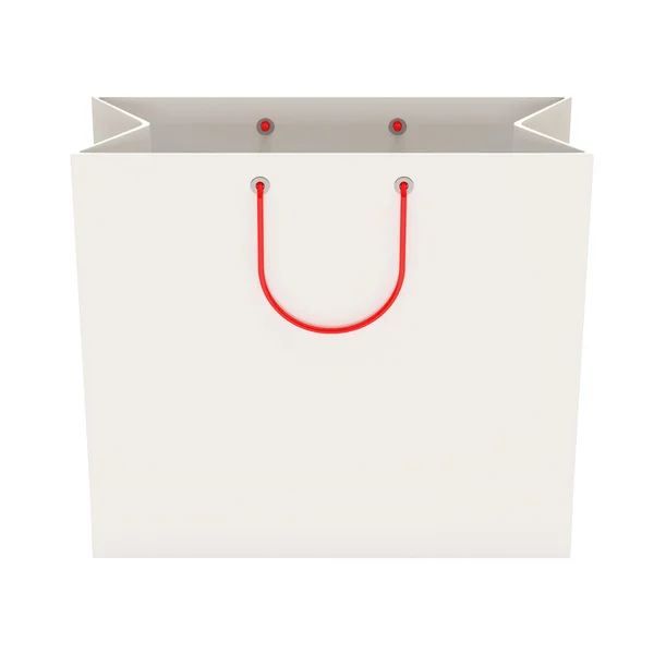 Puste torby na zakupy izolowane na białym tle — Zdjęcie stockowe
