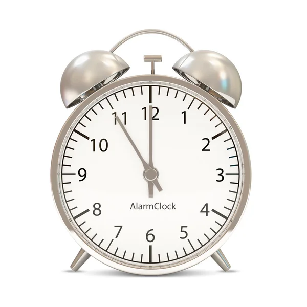 Beyaz arkaplanda alarm saati — Stok fotoğraf