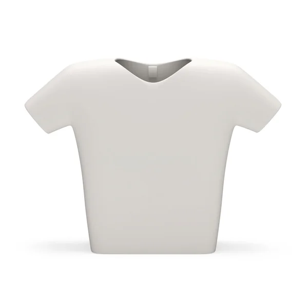 Pánské bílé tričko t na bílém pozadí — Stock fotografie