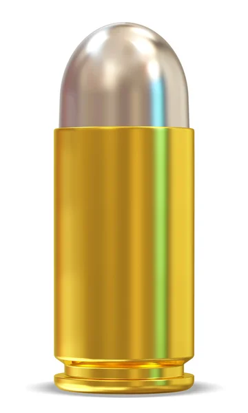 3D Bullet on white background — Stock Photo, Image