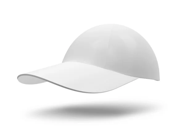 孤立在白色背景上的白帽子 — 图库照片