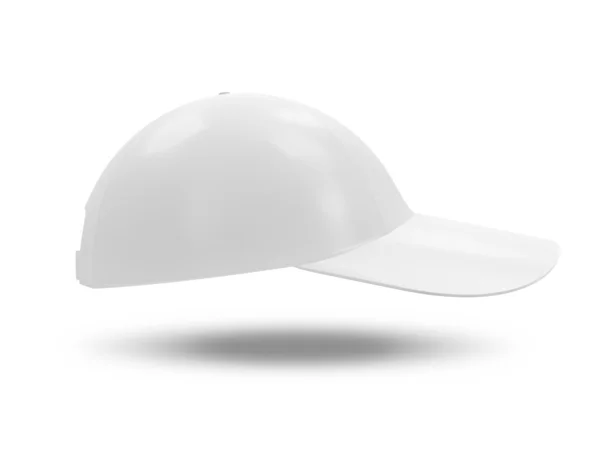 Белая шапка на белом фоне — стоковое фото