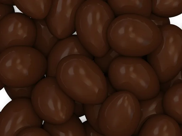 Chocolade paaseieren close-up achtergrond — Stockfoto