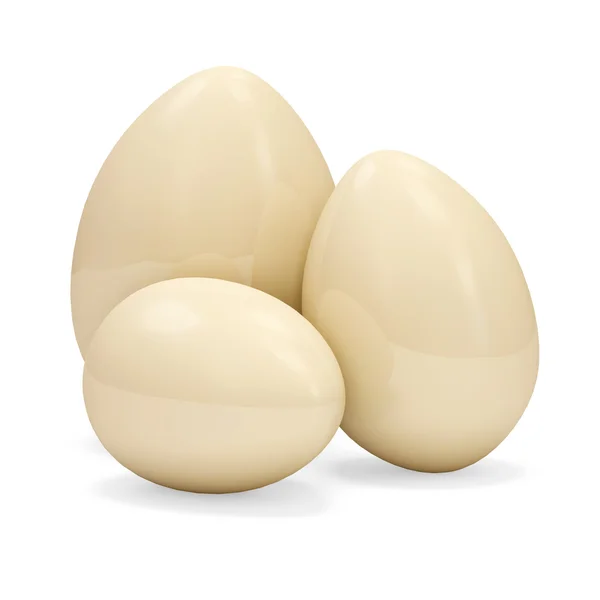 3d Яйца изолированы на белом фоне — стоковое фото