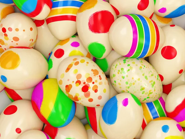 Painted Easter Eggs Background (Happy Easter Concept) — Stock Photo, Image