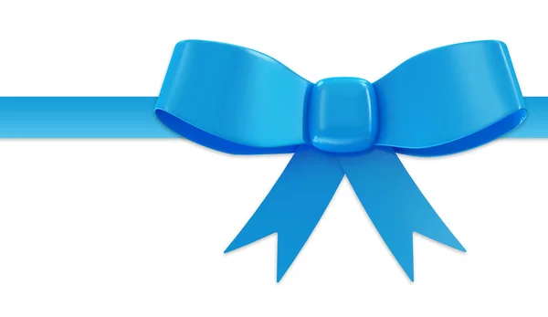 Blue Bow isolated on white background — Stock Photo, Image