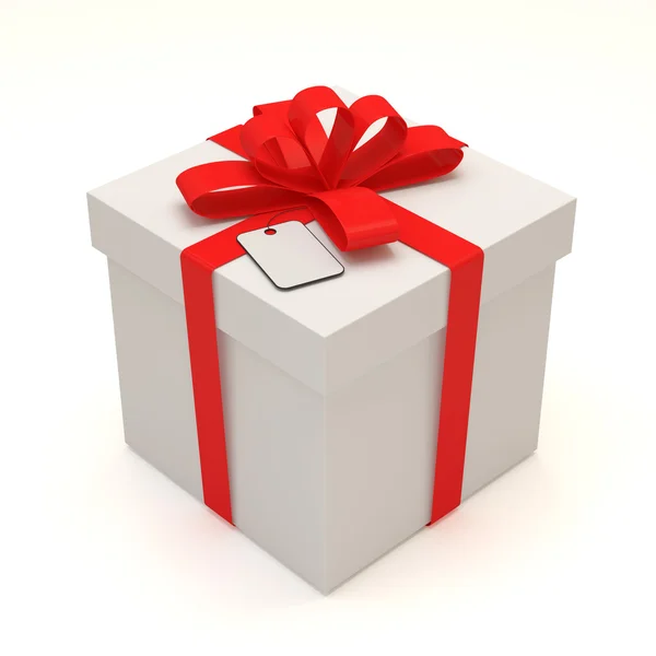 Caja de regalo aislada sobre fondo blanco — Foto de Stock