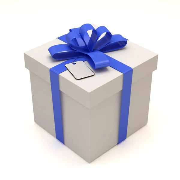 Beyaz arka plan üzerinde izole 3d hediye kutusu — Stok fotoğraf