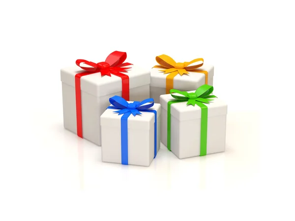 Gift Boxes on white background — Stock Photo, Image