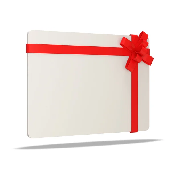 Tarjeta de regalo sobre fondo blanco —  Fotos de Stock