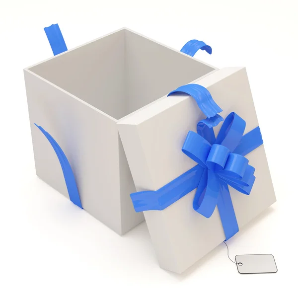 Offene Geschenkbox isoliert auf weißem Hintergrund — Stockfoto