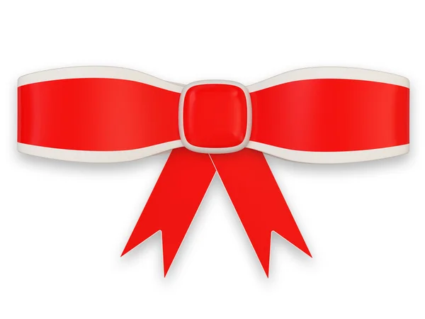 Red Bow on white background — Stock Photo, Image