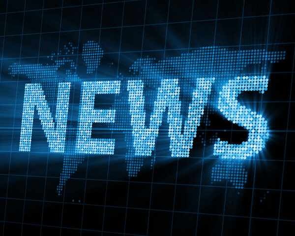 Abstract Background of World News with Glowing Rays