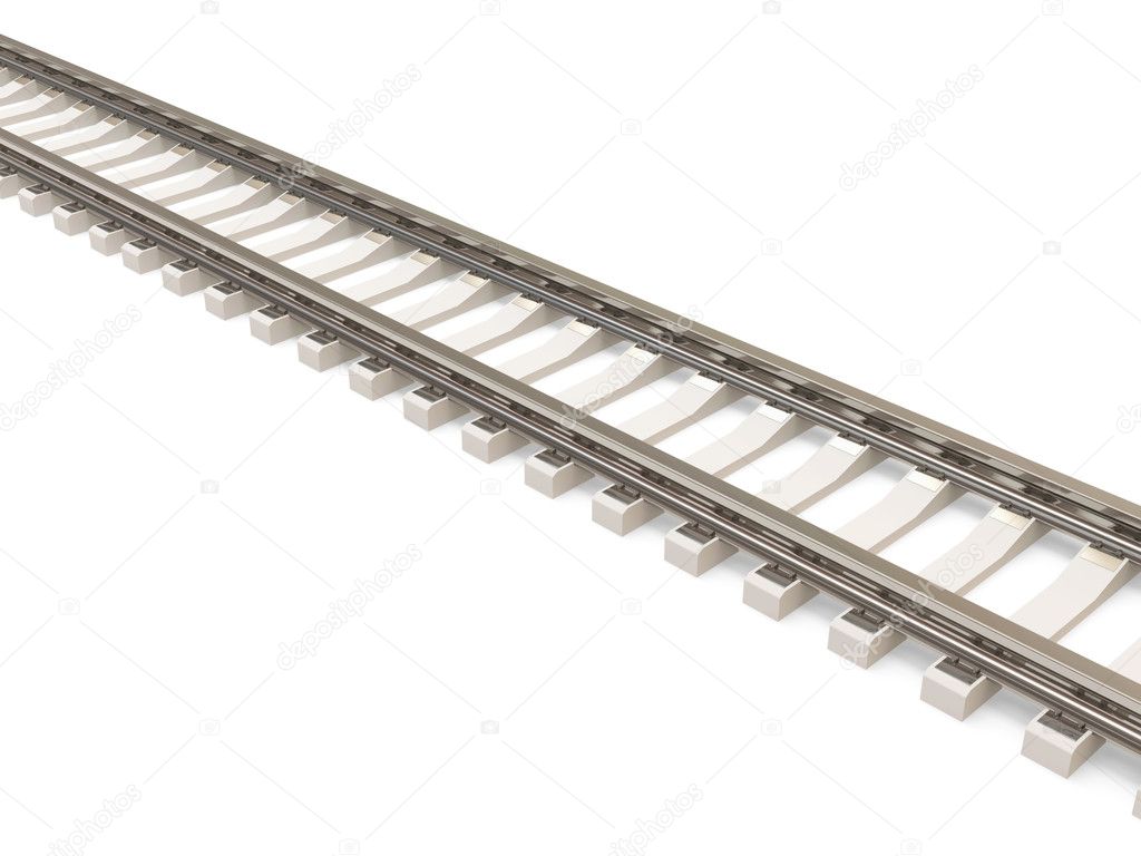 Railroad isolated on white background