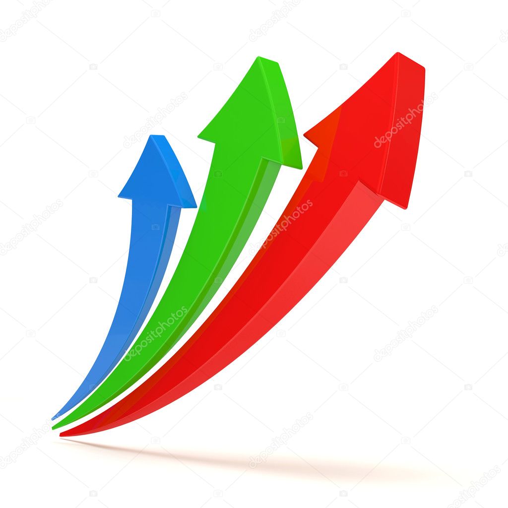 Colorful Arrows on white background