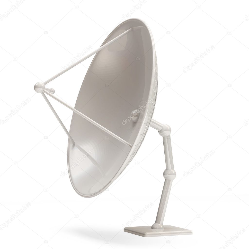 Dish Antenna isolated on white background