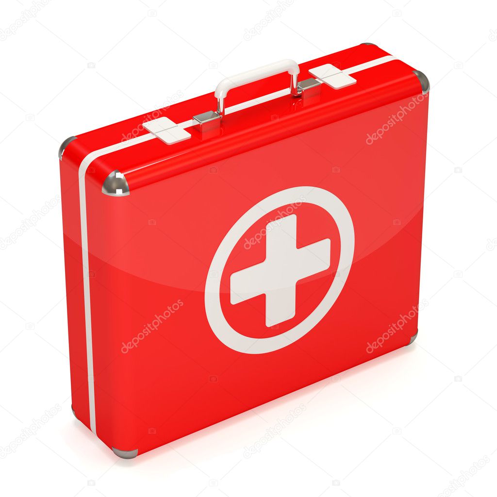 First Aid Kit isolated on white background