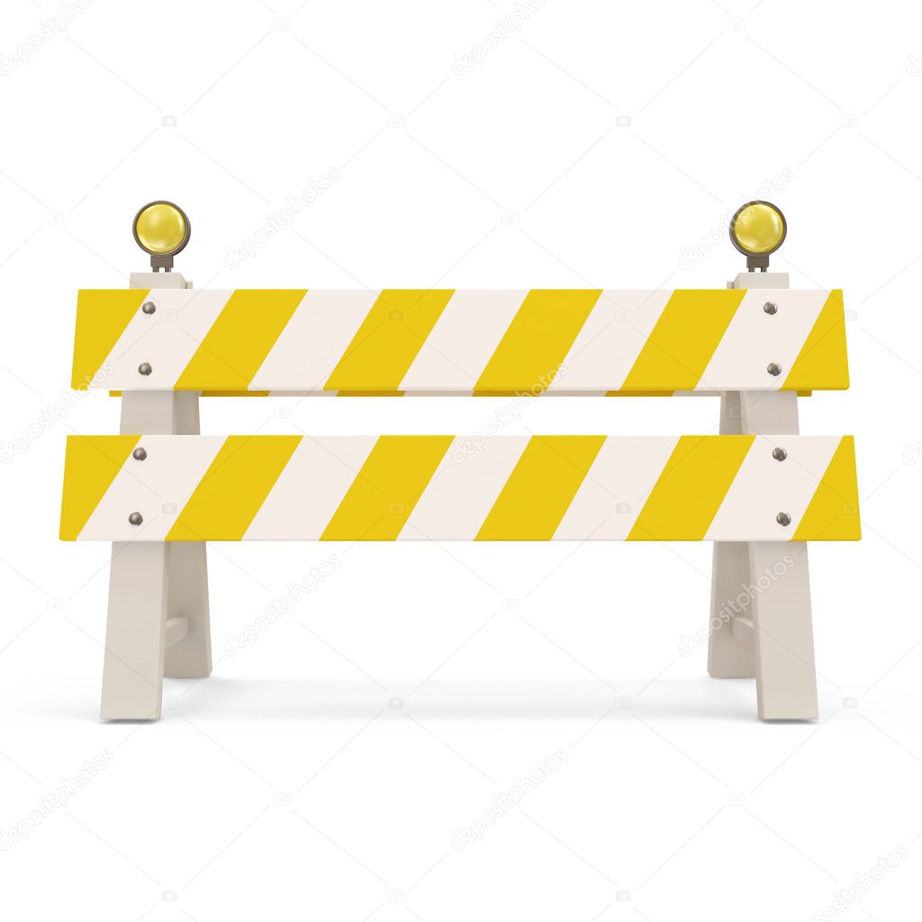 Road Barrier on white background