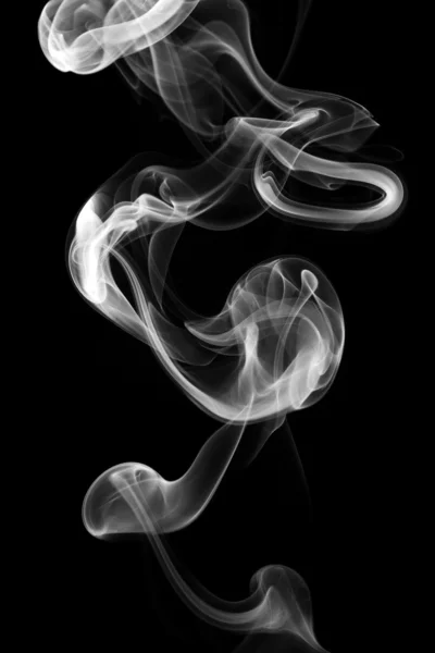 Fumée abstraite sur noir — Photo