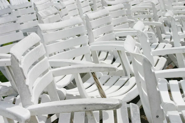 Grupo de cadeira branca — Fotografia de Stock