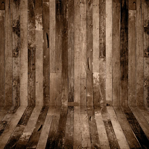 旧的 grunge 室内、 木制背景 — 图库照片