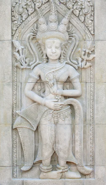 Apsara on the wall, Angkor Wat — Stock Photo, Image