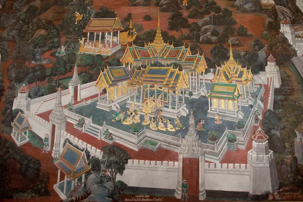 Piękna scena, malowane w grand palace — Zdjęcie stockowe