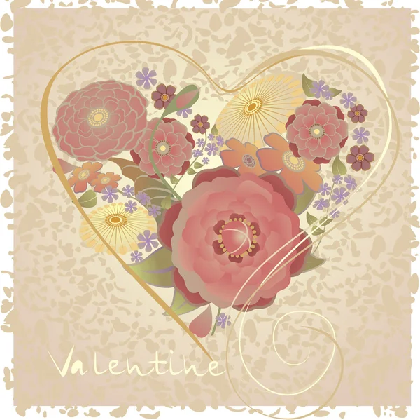 Carte postale Saint-Valentin — Image vectorielle