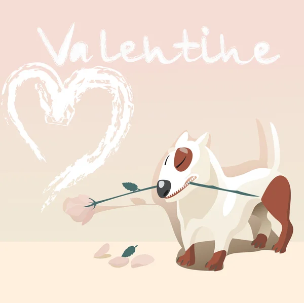 Pies Walentynki — Wektor stockowy