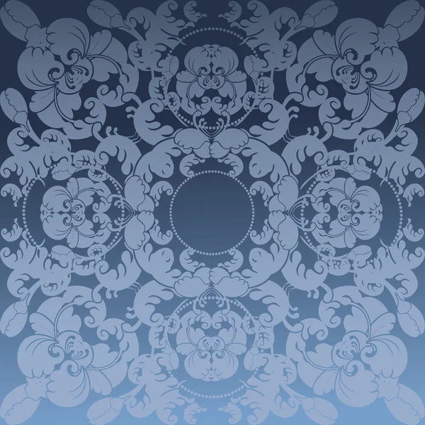 Diseño floral azul — Archivo Imágenes Vectoriales
