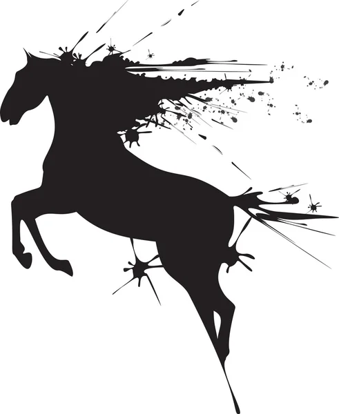 Cavalo Negro —  Vetores de Stock