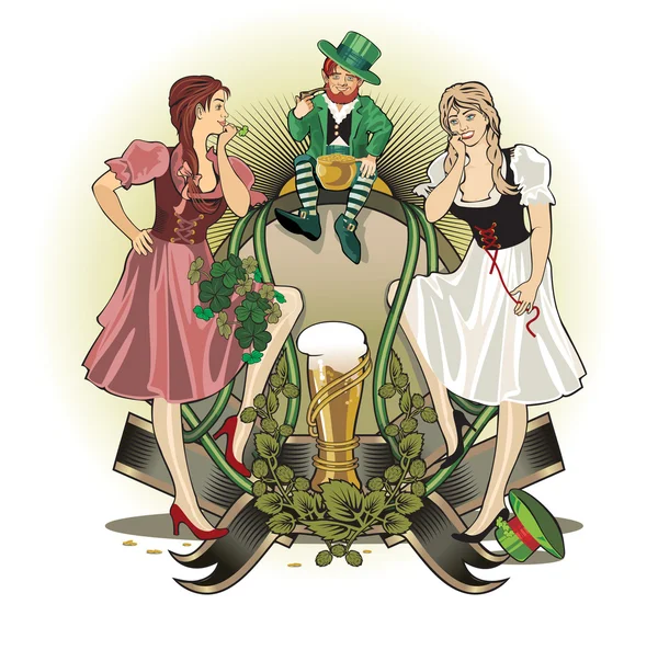St.Patrick day label — Stock Photo, Image