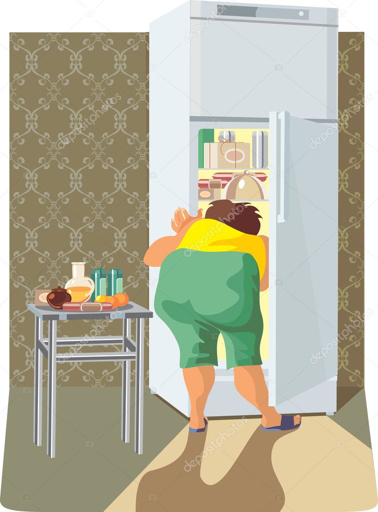Diet, a glutton woman