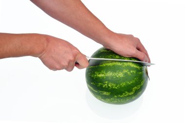 Cutting watermelon clipart