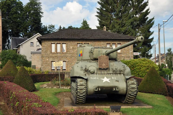 Vielsalm içinde Sherman tank — Stok fotoğraf