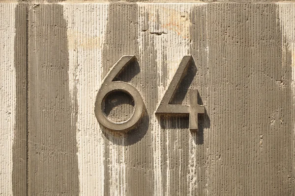 64 housenumber — 图库照片