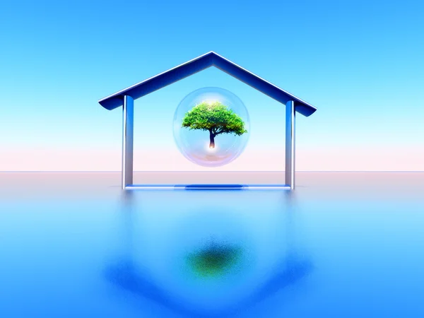 Casa ecológica — Fotografia de Stock