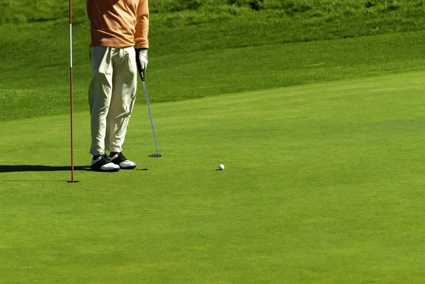 Golfe e golfista — Fotografia de Stock