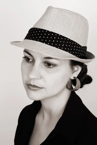 Lady in Hat — Stock Photo, Image