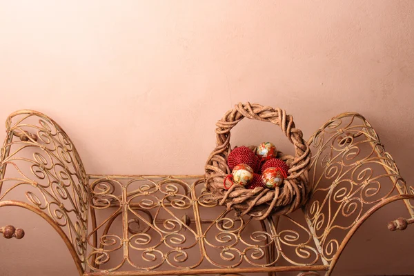 Rough Christmas Basket — Stock Photo, Image