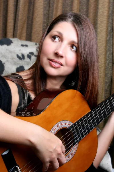 Guitar Lady — Stock Photo, Image