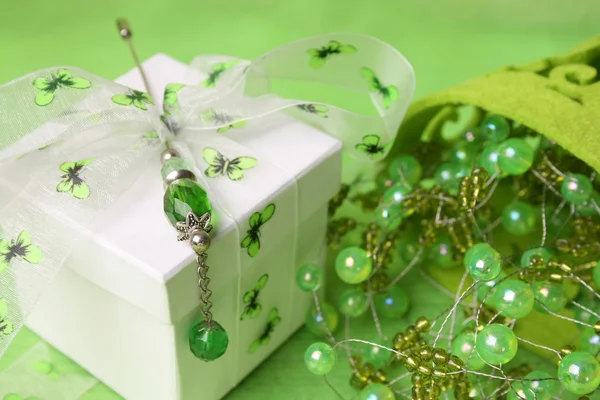 Gift Box with Pin — Stock Photo, Image