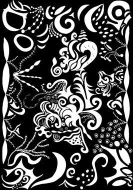 Swirls and scrolls background clipart